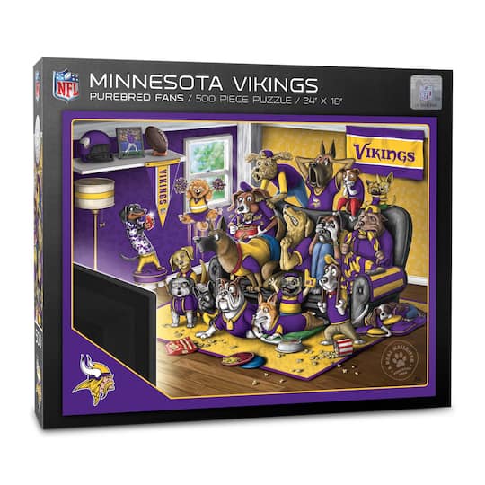 NFL Purebred Fans A Real Nailbiter 500 Piece Puzzle By Youthefan in Minnesota Vikings | 18" x 24" | Michaels®